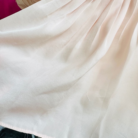 Elizabeth and James | Pale Pink Peplum pleated blouse vintage sz XS - Picture 10 of 16